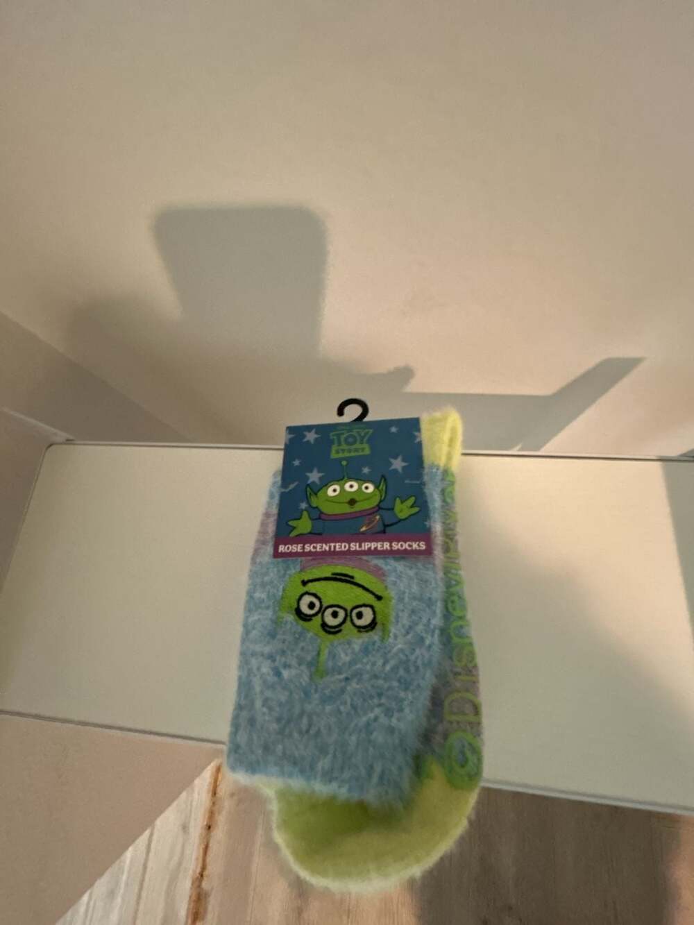 Disney Pixar Toy Story Alien Little Green Men Rose Scented Slipper Socks